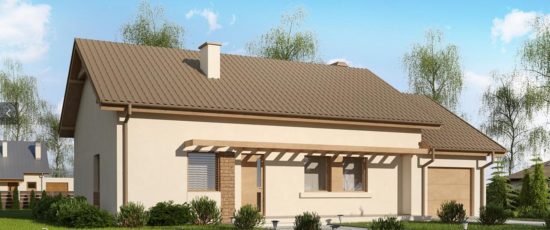 Casa parter cu doua dormitoare si garaj