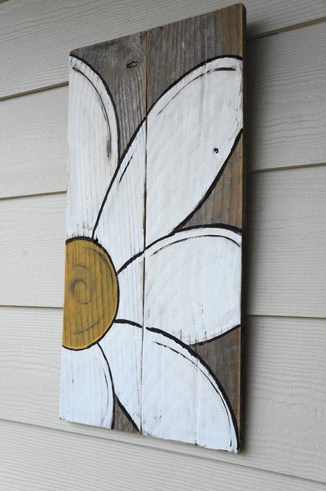 Pictura pe lemn decoratiune ieftina si de efect