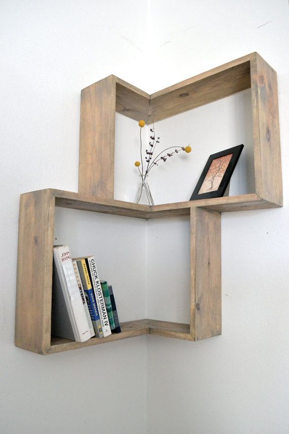 idee originala si creativa de etajera pe coltul peretilor