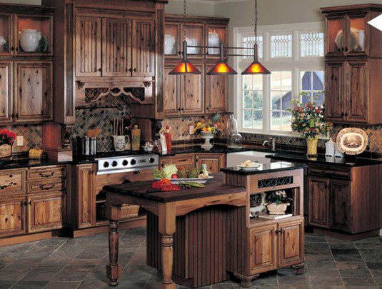 stilul rustic cu mobilier exclusiv din lemn masiv