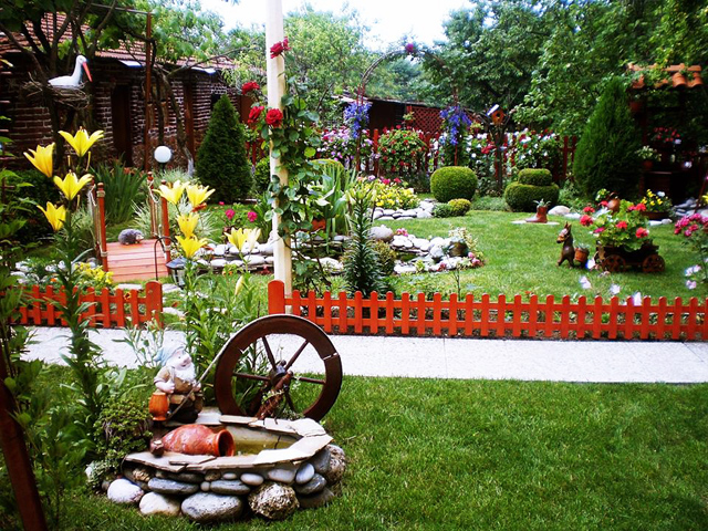 Gradina amenajata de vis
