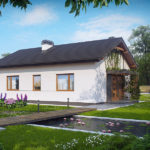 Casa cu parter si doua dormitoare vedere fatada principala