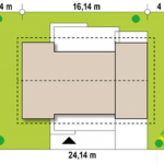 Dimensiuni parcela casa parter cu doua dormitoare si garaj