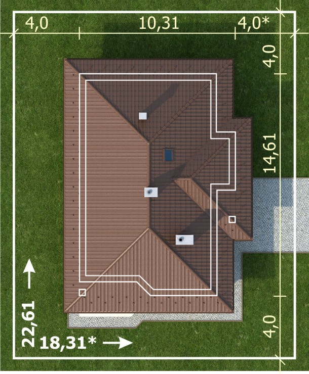 Dimensiuni parcela teren casa parter cu 4 dormitoare