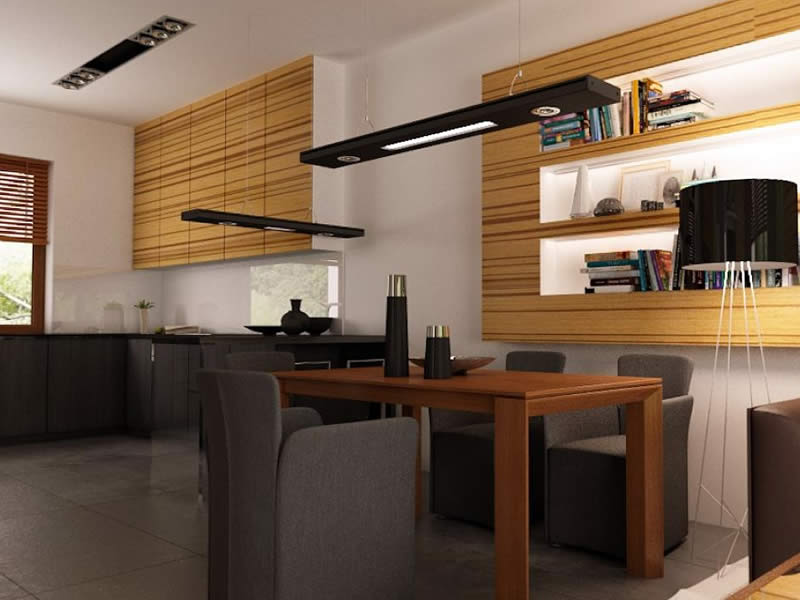 Dining cu design interior din lemn