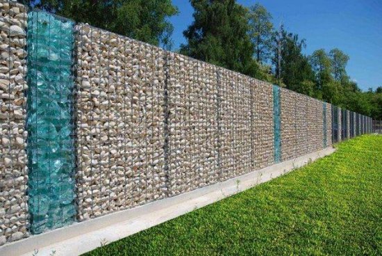 Gard gabion piatra in 2 culori