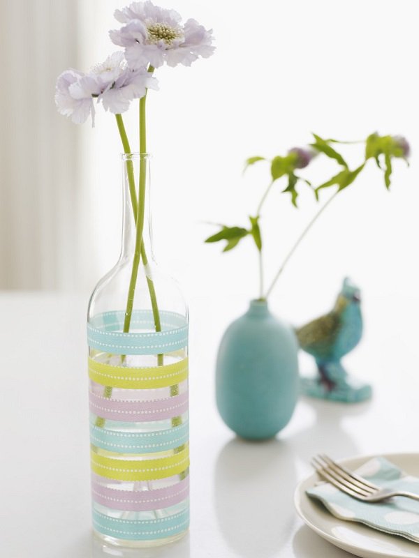 Vaze decorate cu banda adeziva decorativa
