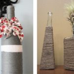 Vaze decorate cu fir textil