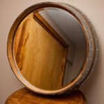 Oglinda din butoi din lemn