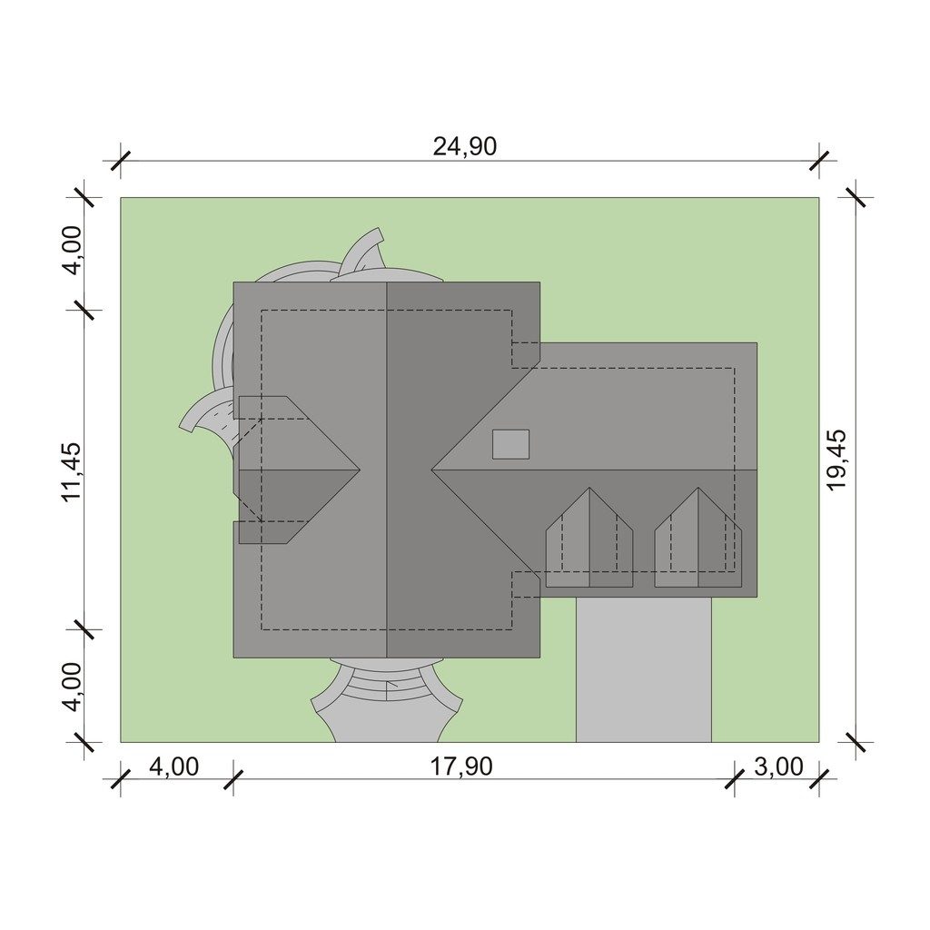 Dimensiuni teren casa cu mansarda si garaj
