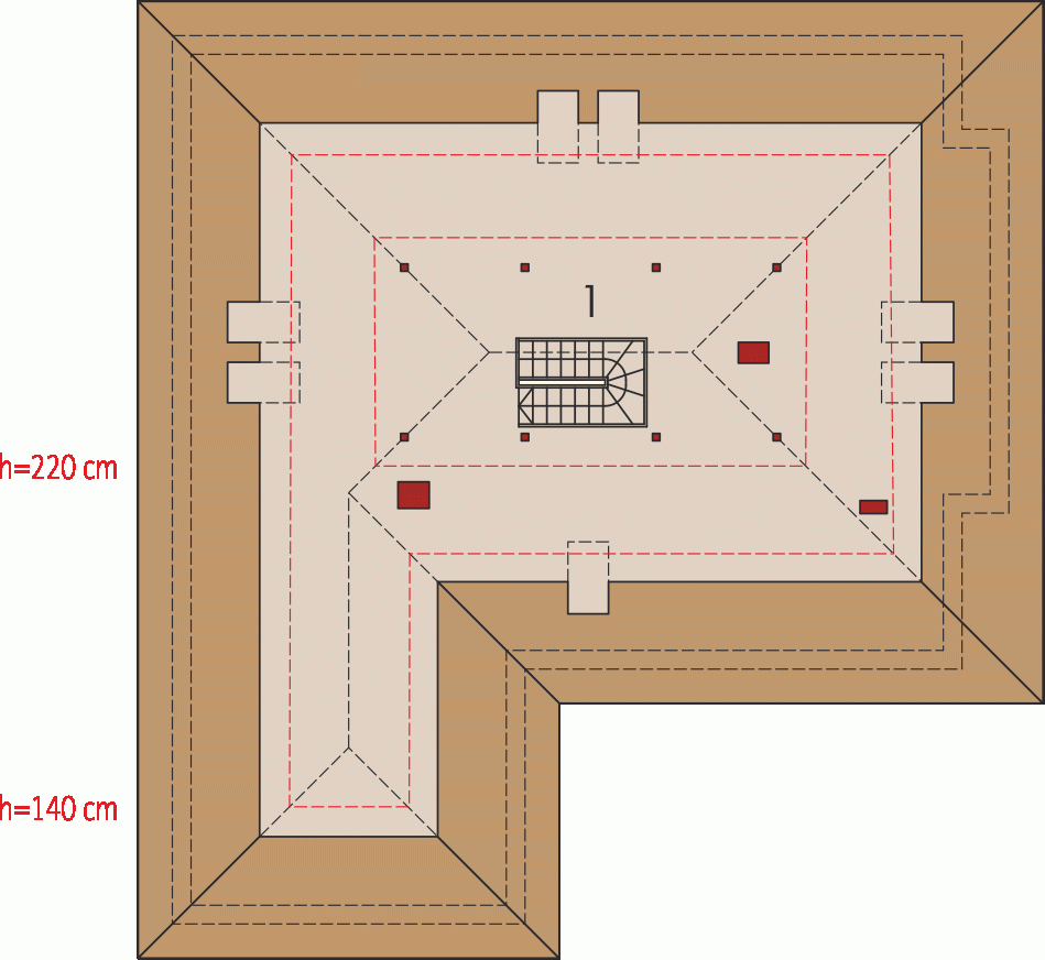 Plan pod casa cu 3 dormitoare