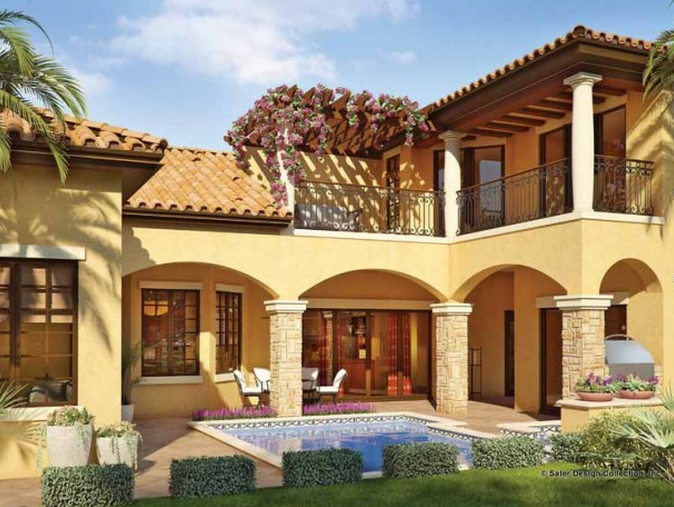 Casa cu garaj in stil mediteranean