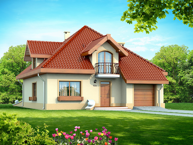 Casa cu mansarda si garaj