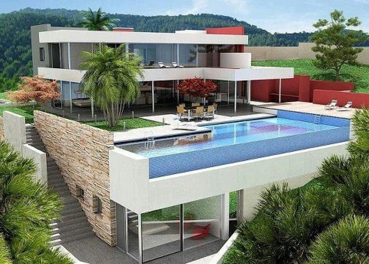 Casa de lux cu piscina la inaltime
