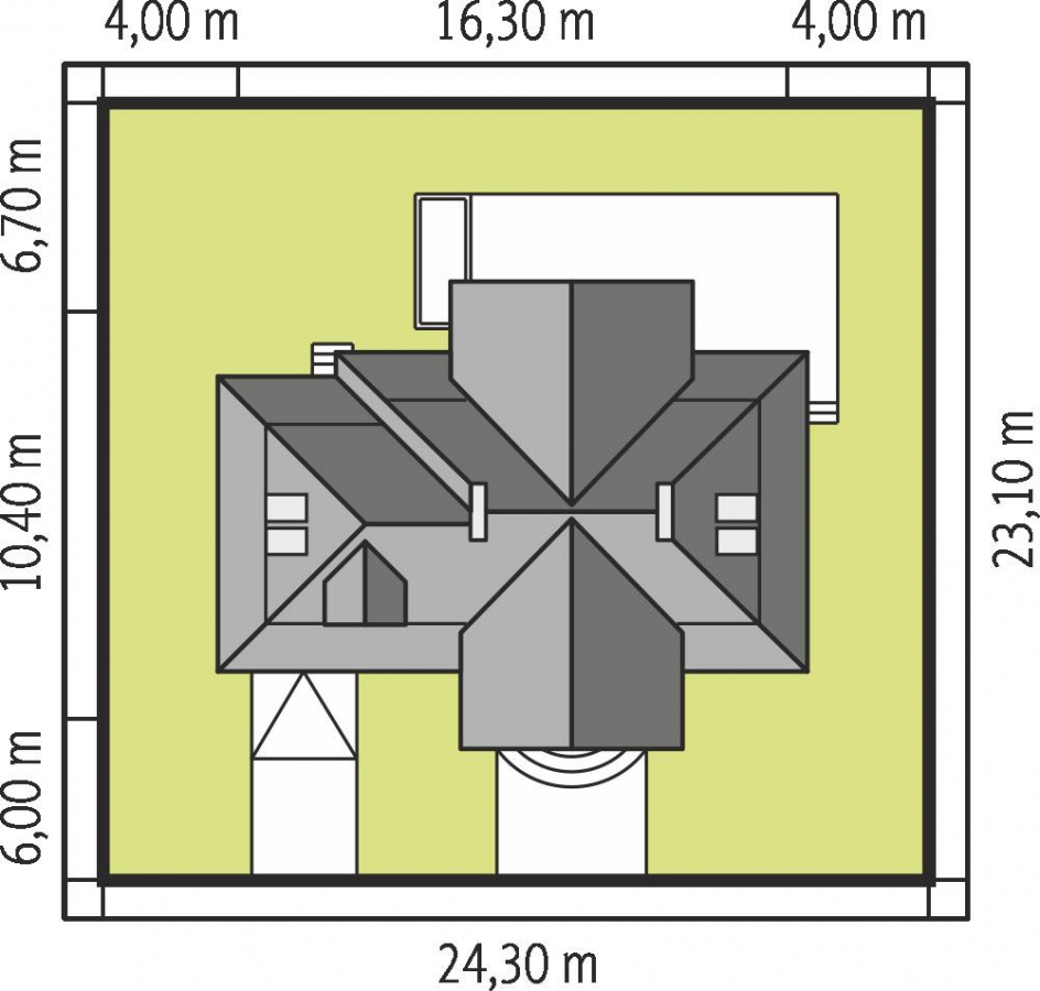 Dimensiune teren casa cu 2 lucarne