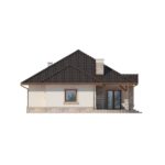 Elevatie dreapta casa eleganta cu garaj