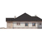 Elevatie spate casa eleganta cu garaj