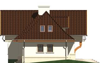 Elevatie stanga casa cu 2 lucarne