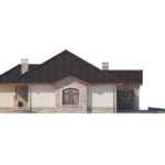 Elevatie stanga casa eleganta cu garaj