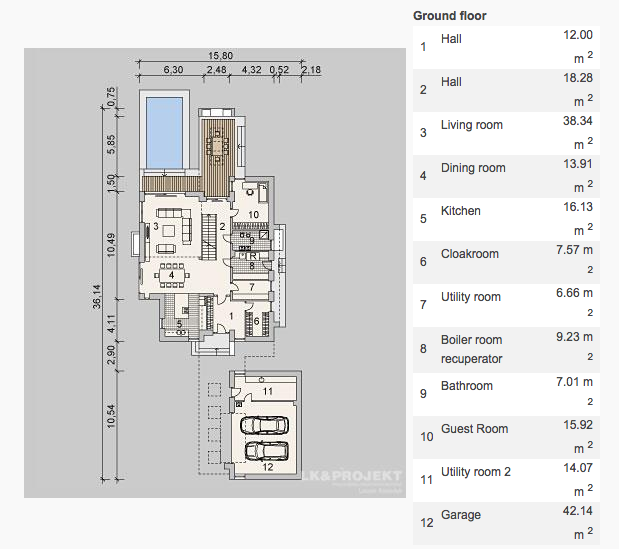 Plan parter casa de lux