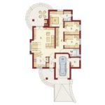 Plan parter casa eleganta cu garaj