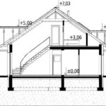 Plan vertical casa eleganta cu mansarda