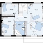 Plan etaj casa cu 5 dormitoare