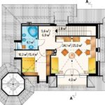 Plan mansarda casa cu 2 dormitoare