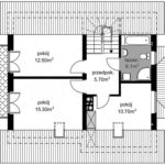Plan mansarda casa cu 3 niveluri
