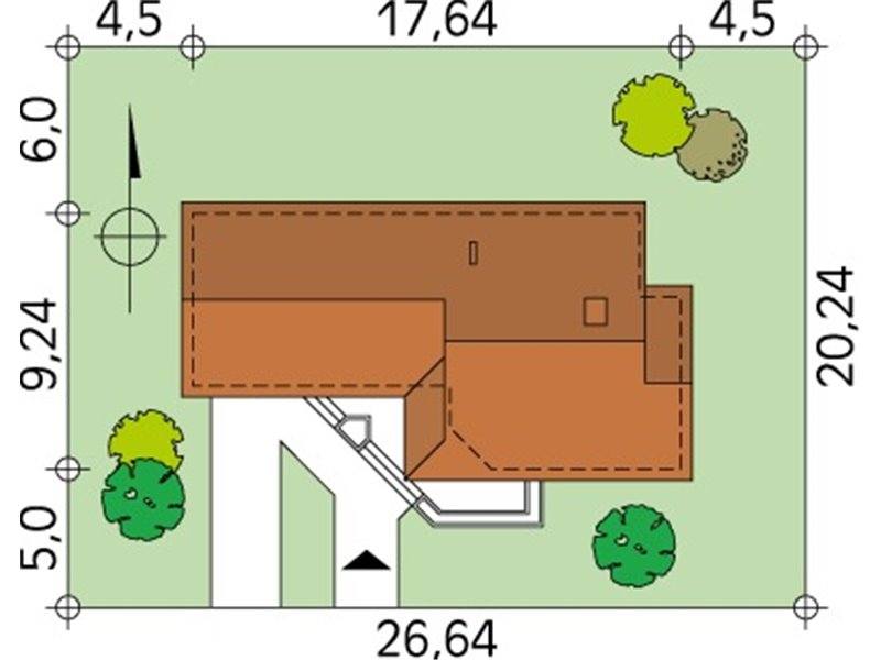 Dimensiuni casa cu 4 camere si garaj