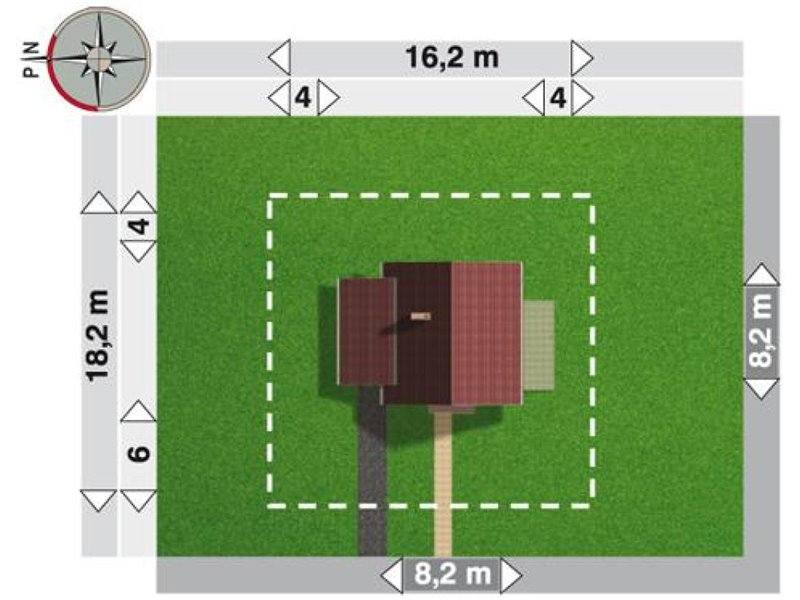 Dimensiuni teren casa cu P+M cu 4 camere