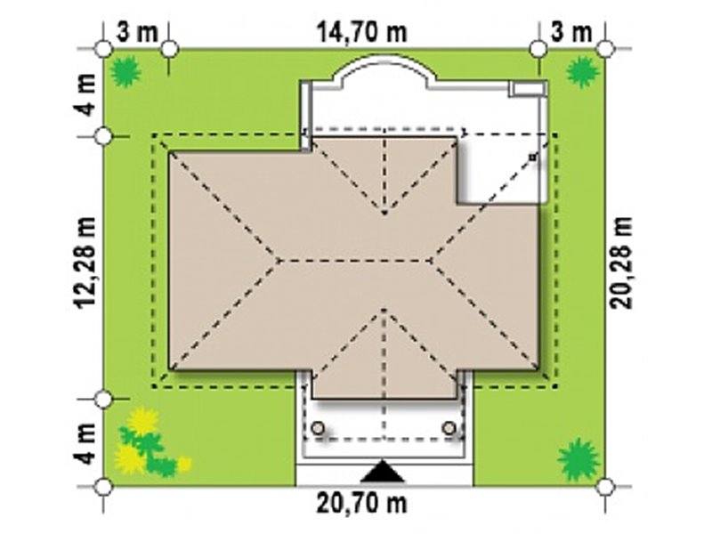 Dimensiuni teren casa eleganta doar cu parter
