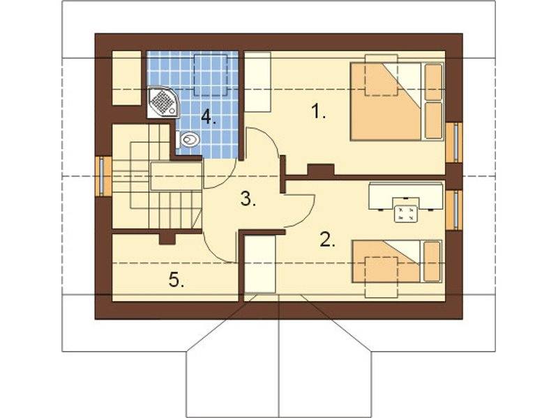 Plan mansarda casa frumoasa P+M