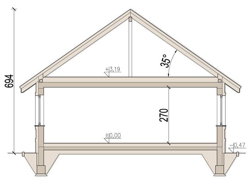 Plan vertical casa cu 3 dormitoare