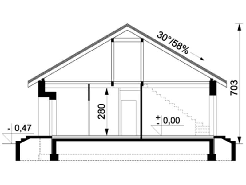 Plan vertical casa mica cu 4 camere