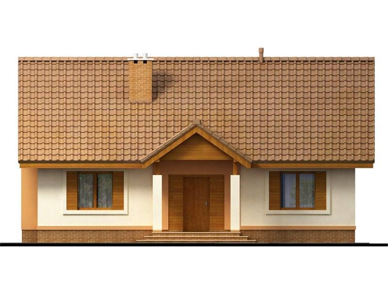 Vedere fata casa cu 3 dormitoare si living