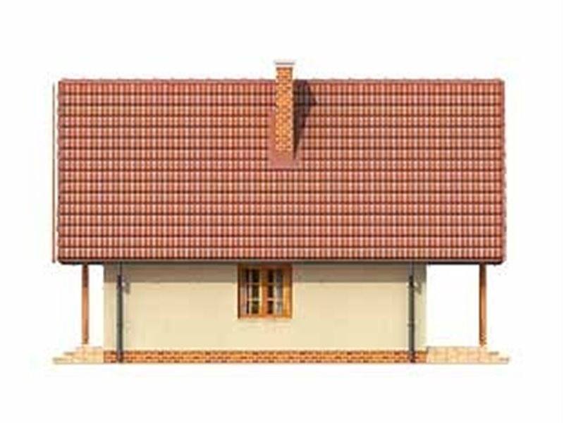 Vedere stanga casa cu 2 balcoane