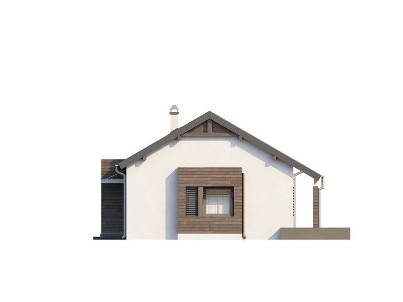 Vedere stanga casa mica moderna